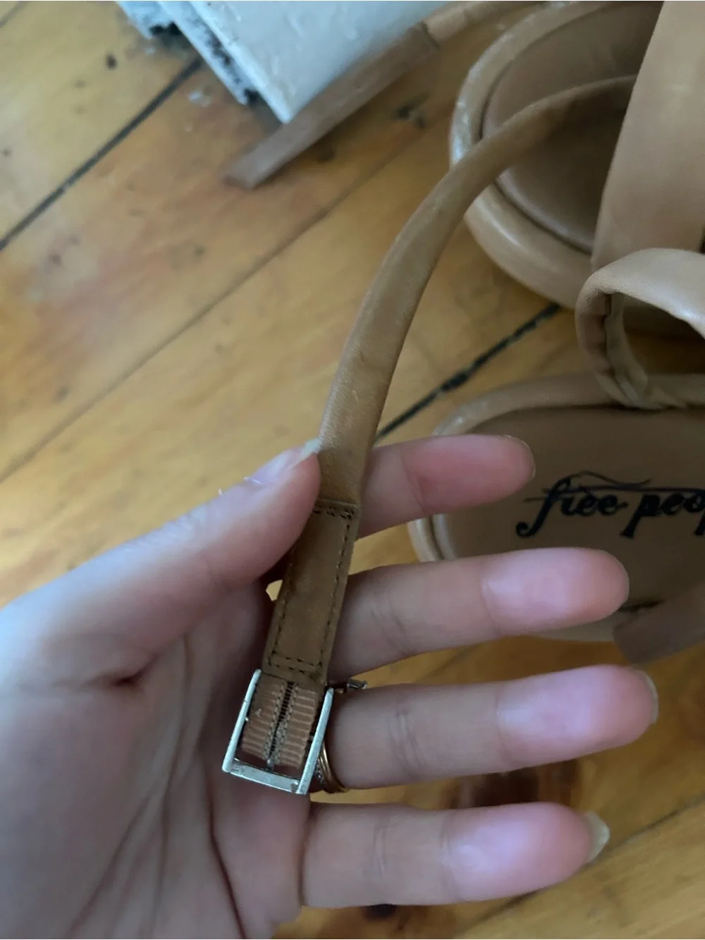 Free People Harper Strappy Platform Platform Sandals 41 tan brown 11